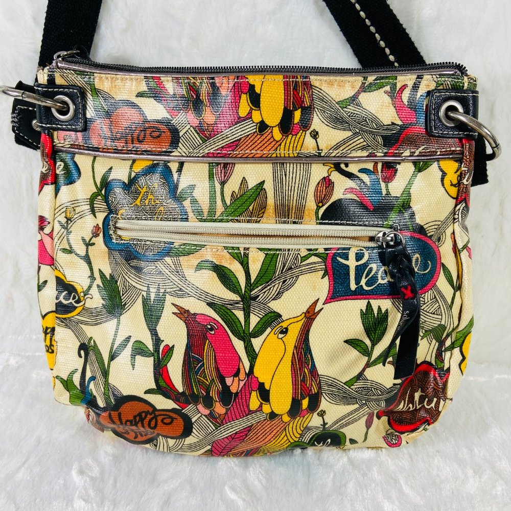 Sakroots Artist Circle Nature Birds Peace Shoulder Bag Purse - Picture 5 of 8